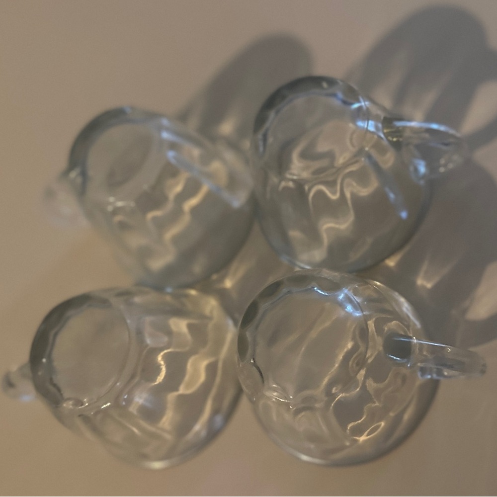 Vintage 1970s Tulip Inspired Punch Bowl Glasses (4) - Picture 6 of 7